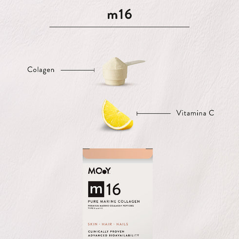 m16 Colagen hidrolizat marin premium, dovedit clinic, beauty, 10.000mg tip I si III, fara aroma, 30 portii, 303 g, Molecules of Youth, natural
